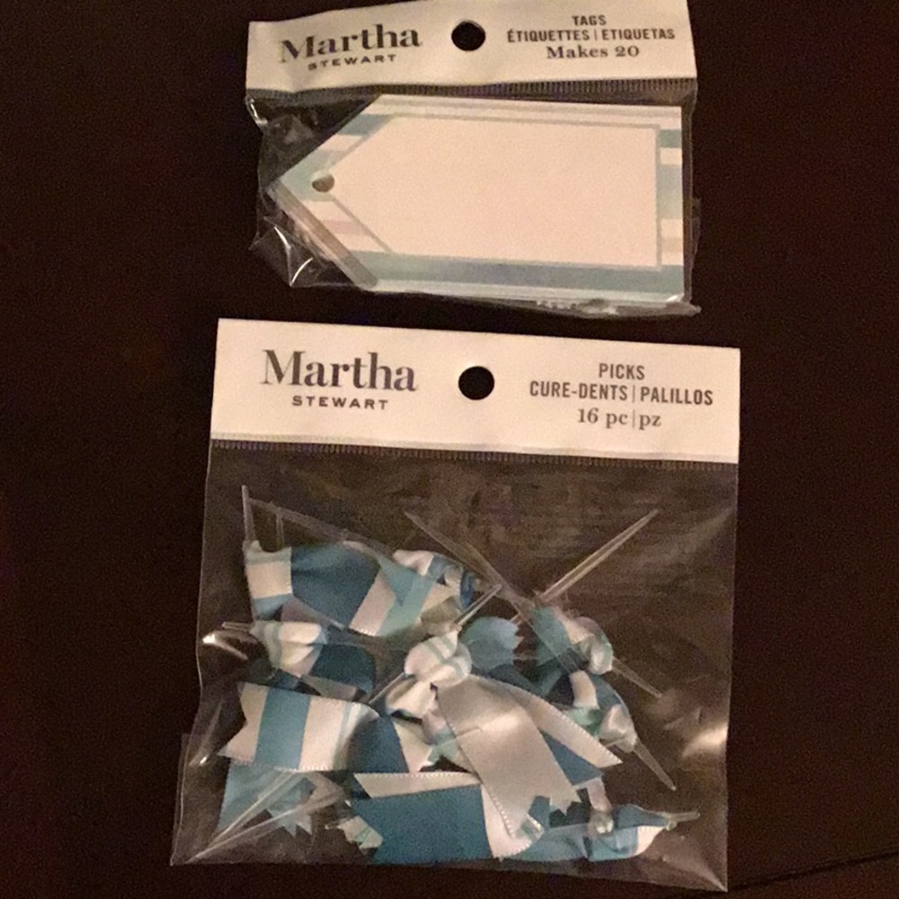 Martha Stewart Blue Striped Party Set - Picture 4 of 4